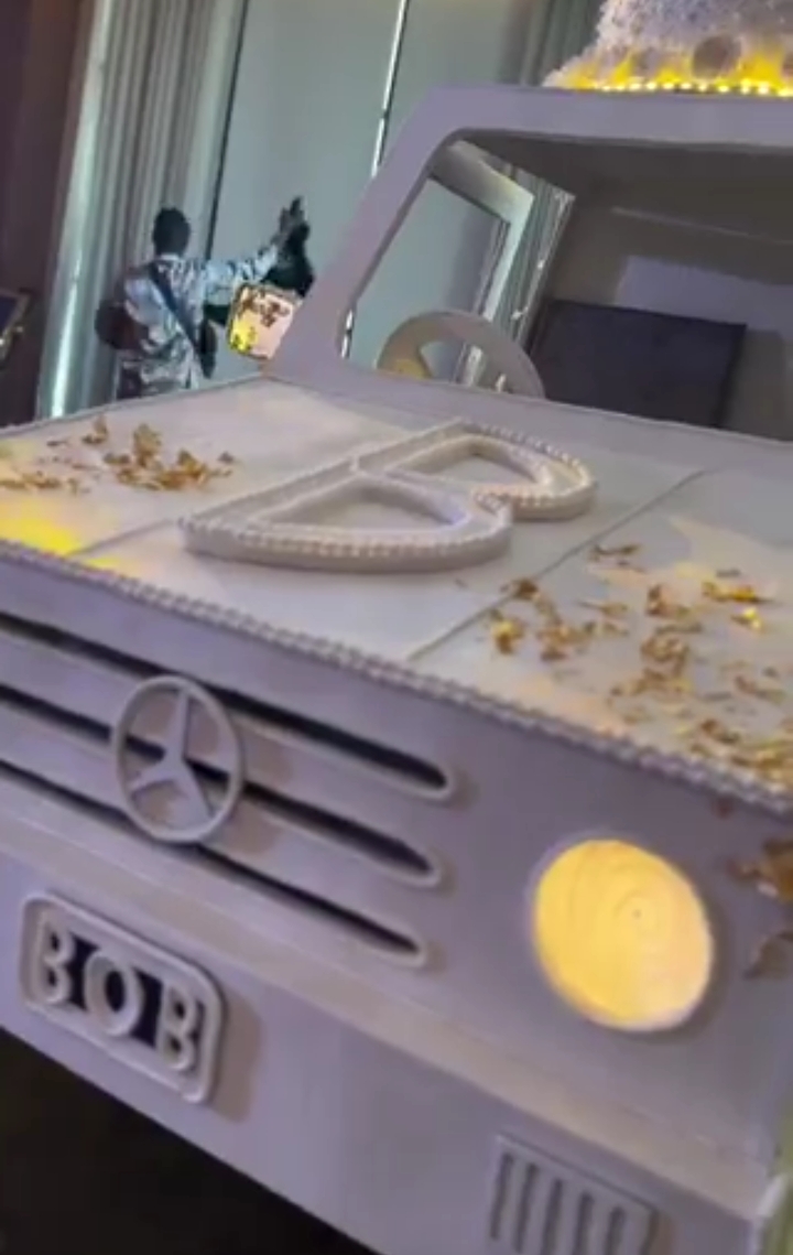 Bobrisky celebrates birthday with lavish cake in Benz mold 