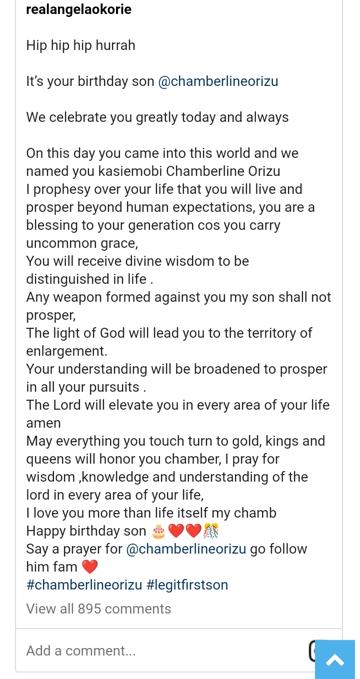 Angela Okorie celebrates son's birthday with heartfelt prayers