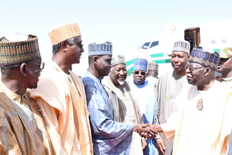 President Tinubu visits Maiduguri to access flood damage 