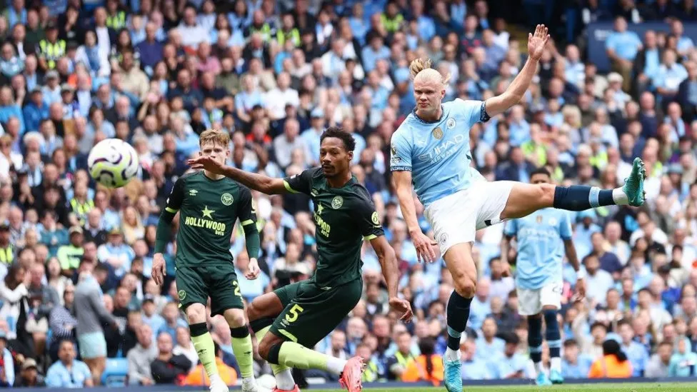 Man City 2 v 1 Brentford: City maintains perfect record with Haaland's brace 