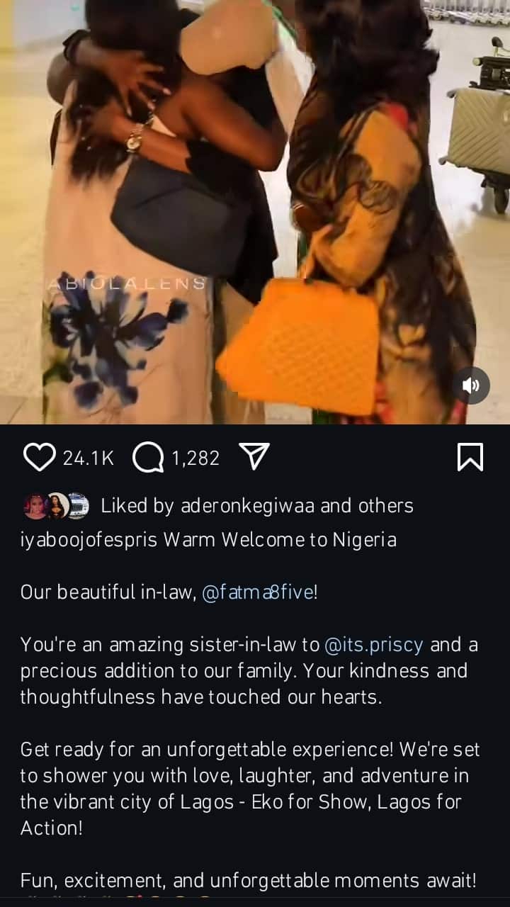 Iyabo Ojo welcomes sister-in-law in style 