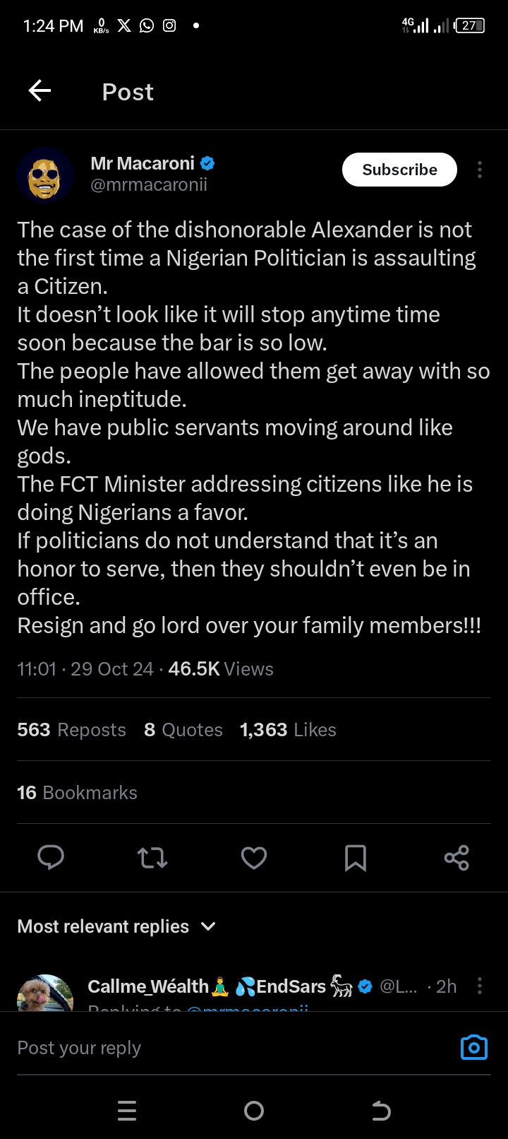 Mr. Macaroni slams Wike's attitude, others towards Nigerians