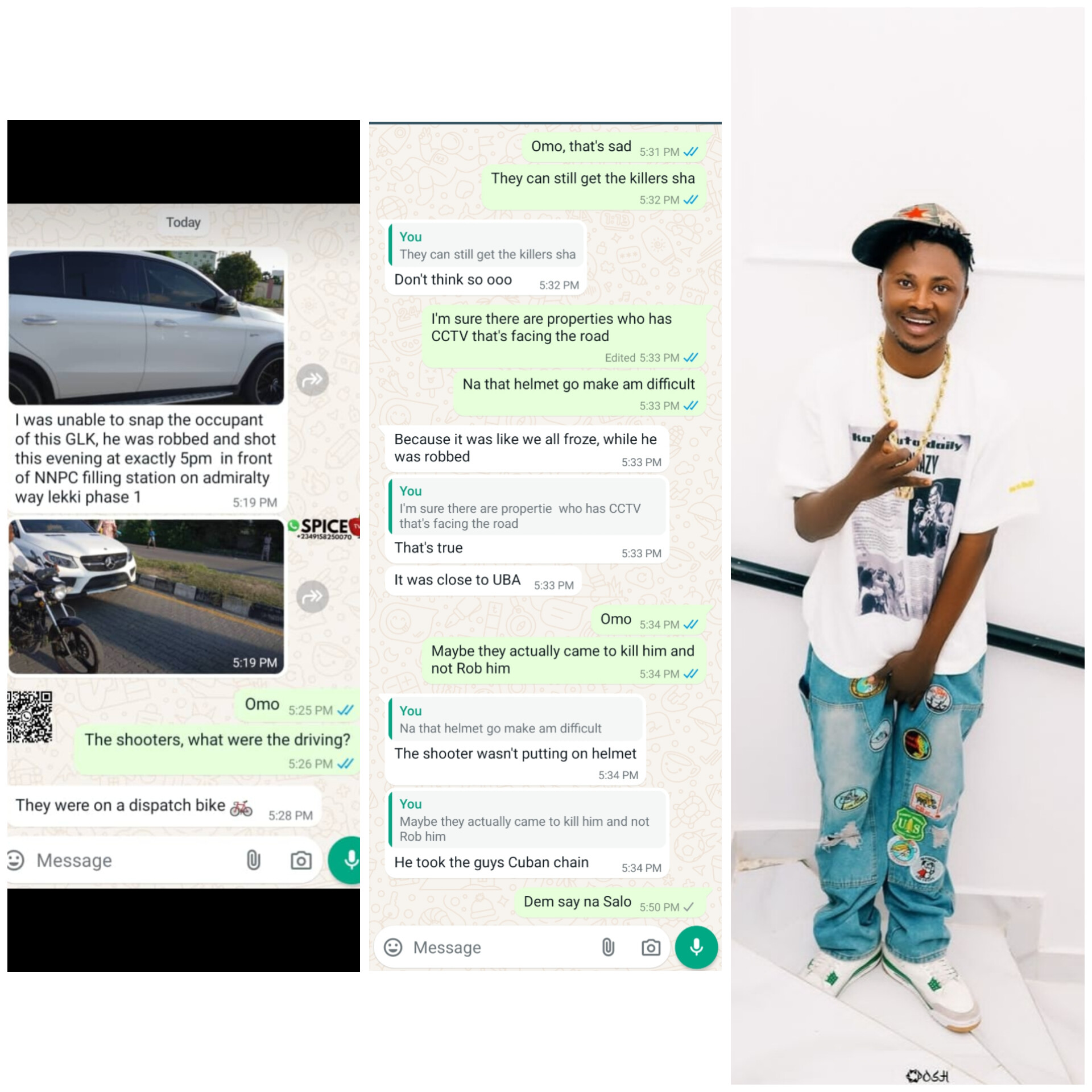 TikToker, Oba Salo reportedly shot in Lekki