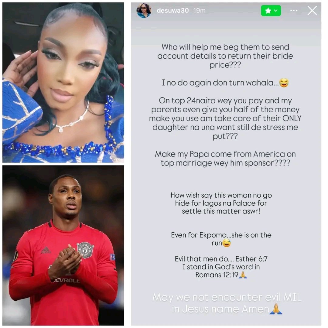 Sonia Ighalo demands to refund bride price paid by Ex, Jude Ighalo 