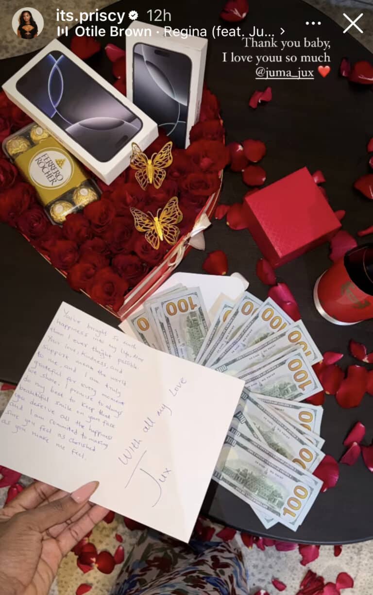 Priscilla Ojo shares luxurious gifts received from boyfriend, Juma Jux