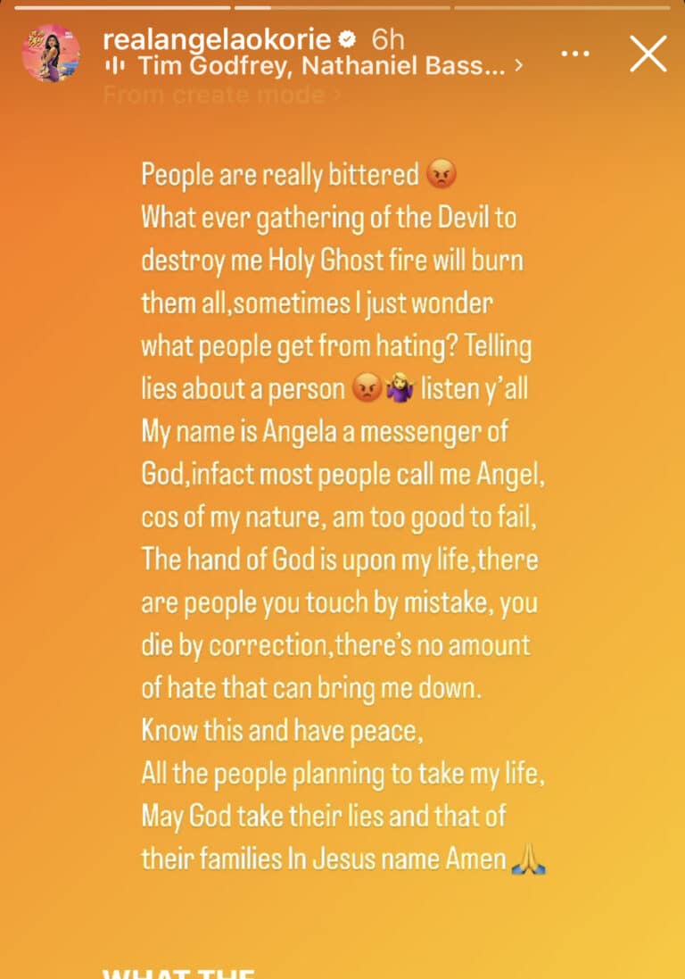 Angela Okorie claims no man can bring her down