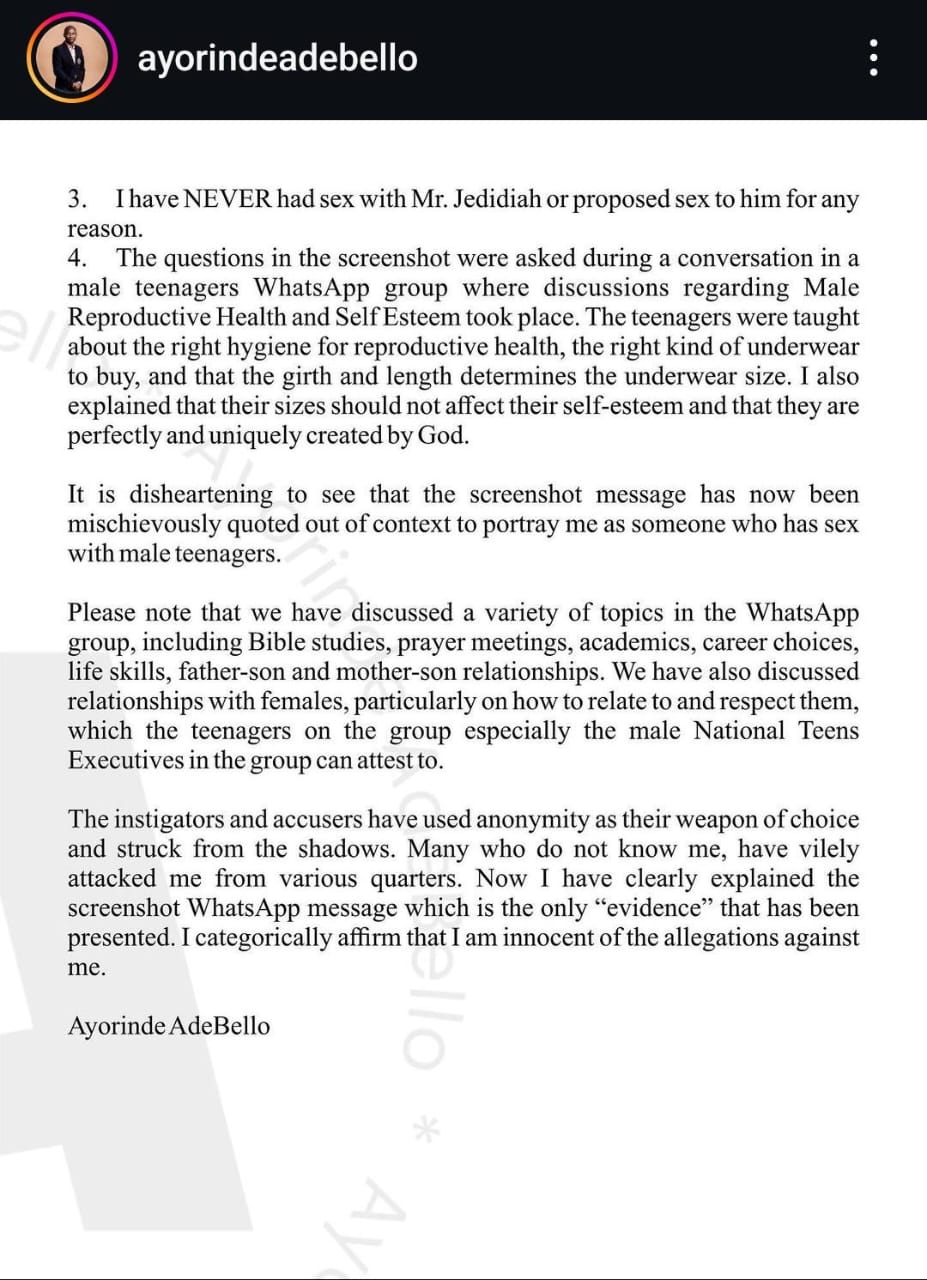RCCG suspended pastor DENIES homos3xual rumour