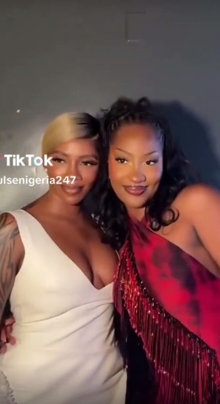 Tems and Tiwa Savage link up at music event