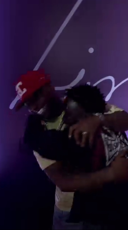Davido REACTS as Skit maker Gilmore frames outfit he wore when he hugged Davido at Lagos event