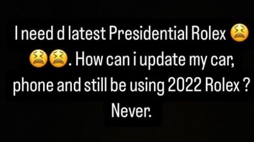 Bobrisky requests presidential Rolex amid EFCC saga