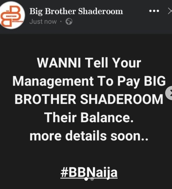 BBNaija's Wanni called out by creditor over unpaid debt