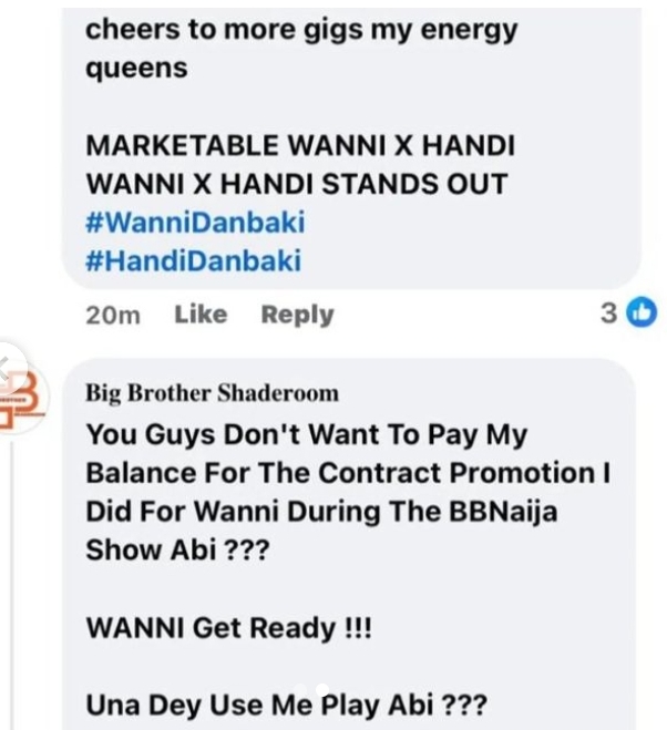 BBNaija's Wanni called out by creditor over unpaid debt