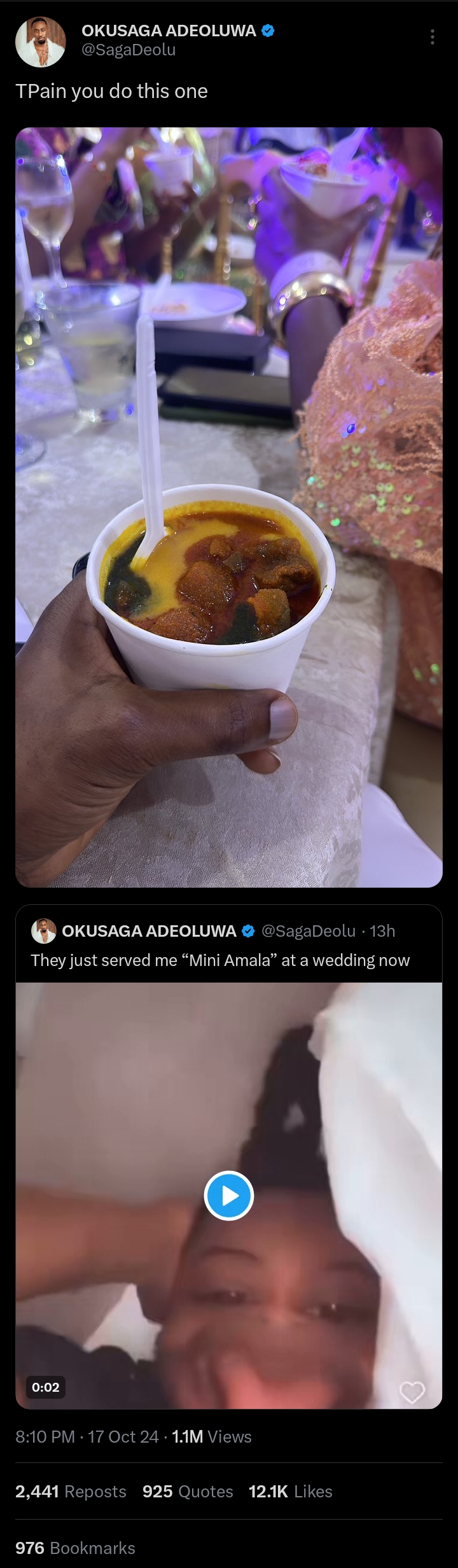 BBNaija’s Saga Adeolu expresses disappointment over miniature food