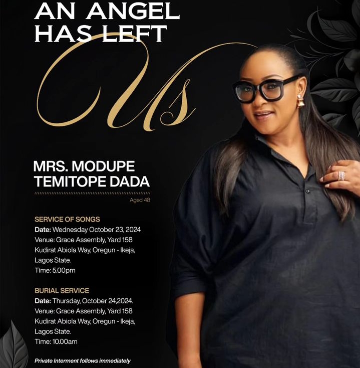 AFRIMA President Mike Dada mourns loss of Wife