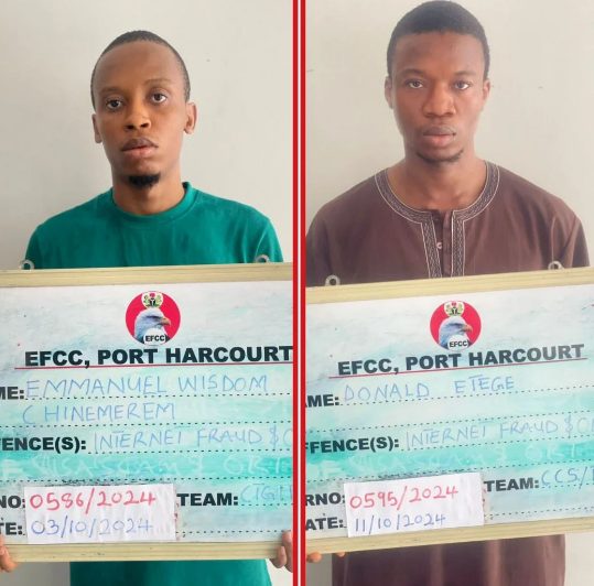 TWO internet fraudsters bag 4 years jail term 