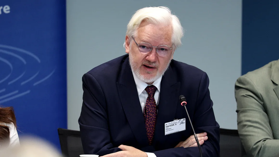Wikileaks founder speaks in public for the first time since release Wikileaks founder speaks in public for the first time since release