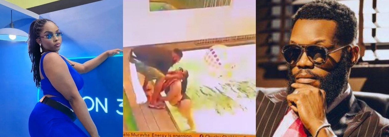 BBNaija S9: Ozee and Onyeka kiss during pool party BBNaija S9: Ozee and Onyeka kiss during pool party