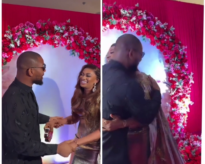 Alex Ekubo stirs reactions after hugging May Edochie multiple times at an event Alex Ekubo stirs reactions after hugging May Edochie multiple times at an event