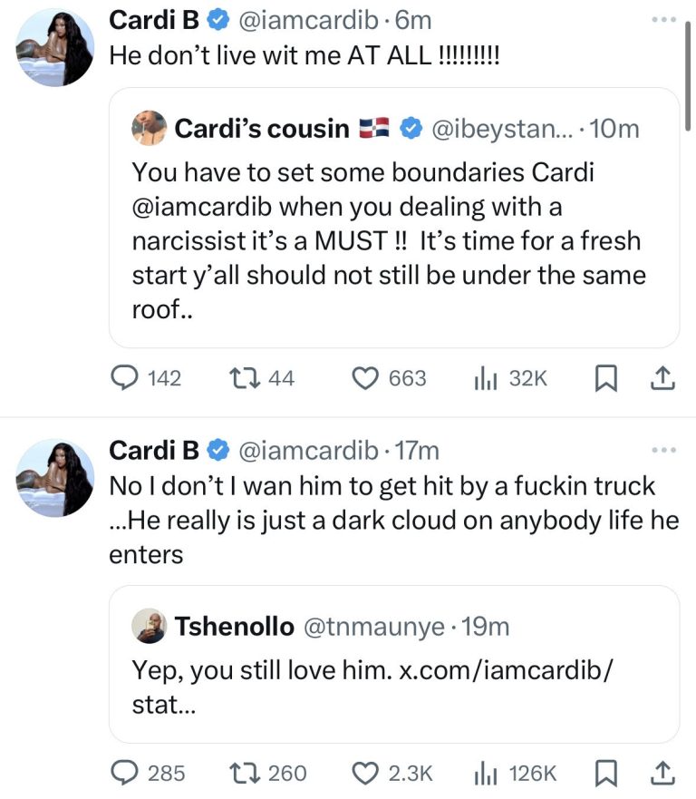 Cardi B speaks against Offset, calls him garbage