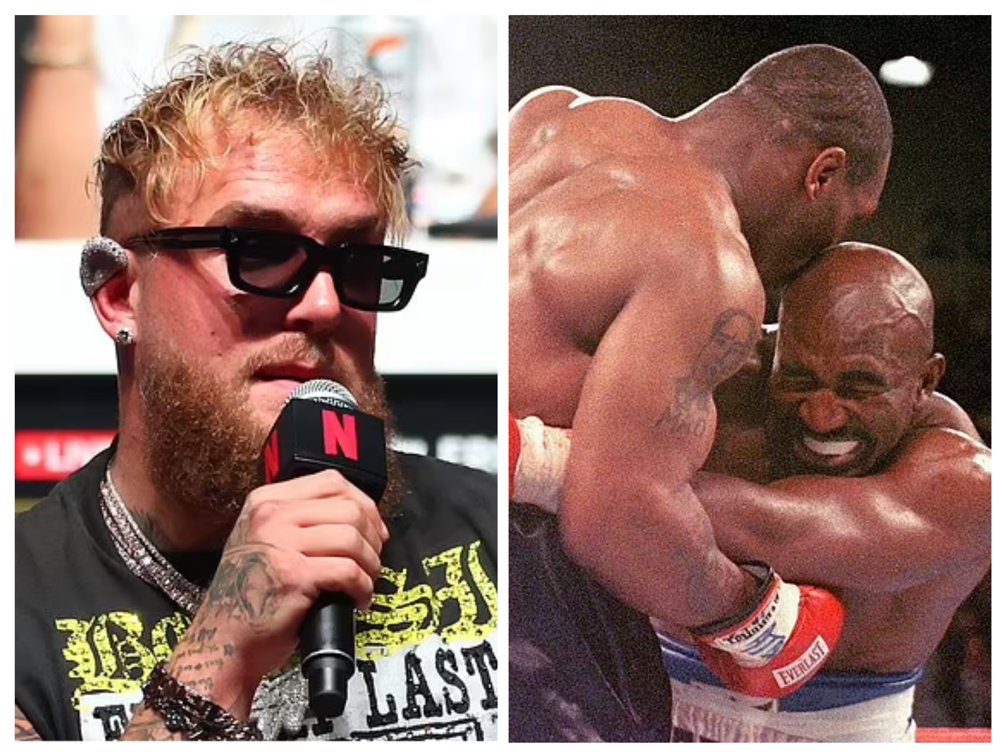 Jake Paul taunts Mike Tyson with $100k 'ear cover' ahead of their match Jake Paul taunts Mike Tyson with $100k 'ear cover' ahead of their match