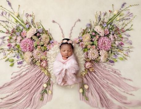 Adorable photos of Tania Omotayo's newborn daughter 