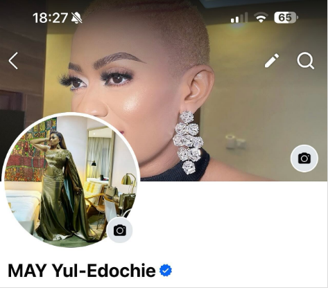 May Edochie's Facebook verified