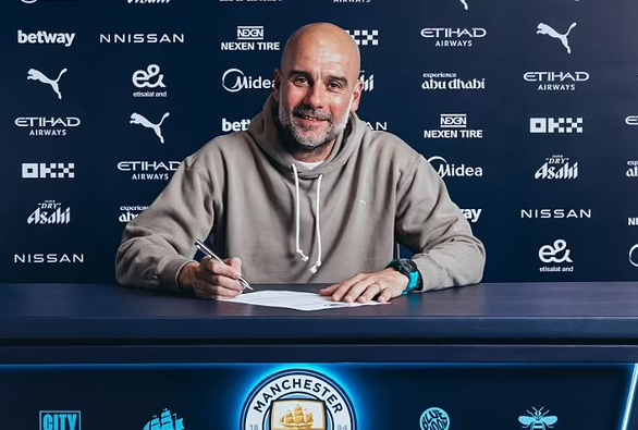 Pep Guardiola SIGNS new two-year contract at Manchester City Pep Guardiola SIGNS new two-year contract at Manchester City