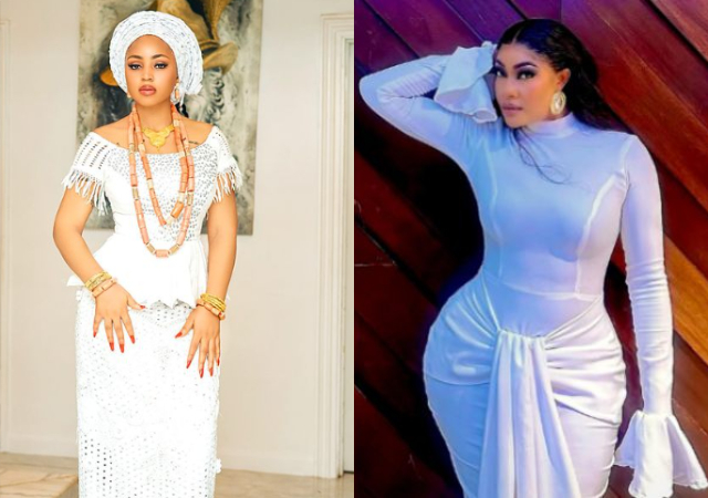 Regina Daniels and Angela Okorie have allegedly ended their beef Regina Daniels and Angela Okorie have allegedly ended their beef