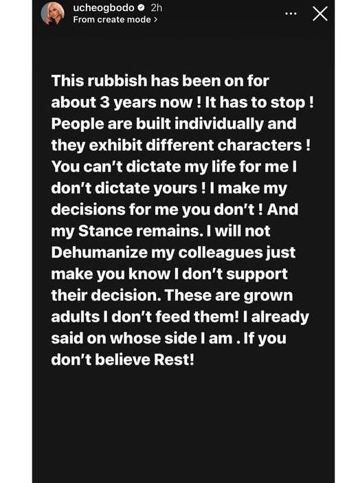 Uche Ogbodo calls May Edochie's fans a "Witch Coven"