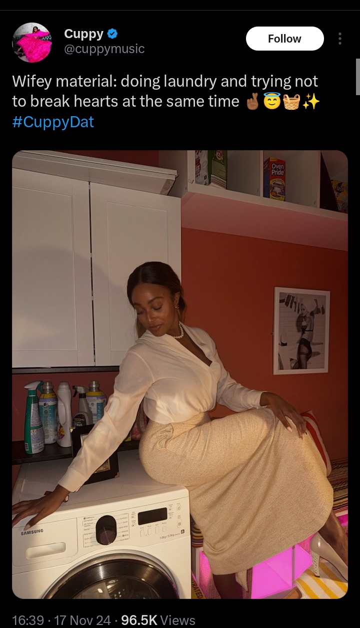 Dj Cuppy's 'Wife Material' post sparks reactions