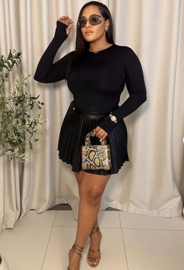 Tania Omotayo shows off postpartum bod 