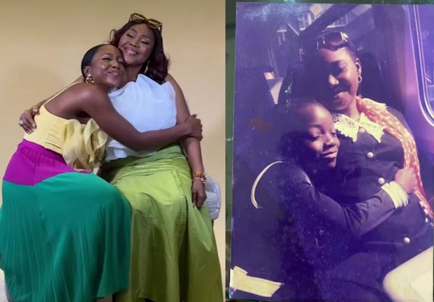 Then & now photos of Ini Dima-Okojie and her mum Then & now photos of Ini Dima-Okojie and her mum