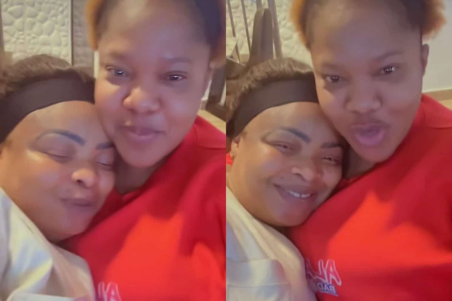 Toyin Abraham visits Dayo Amusa & son Toyin Abraham visits Dayo Amusa & son