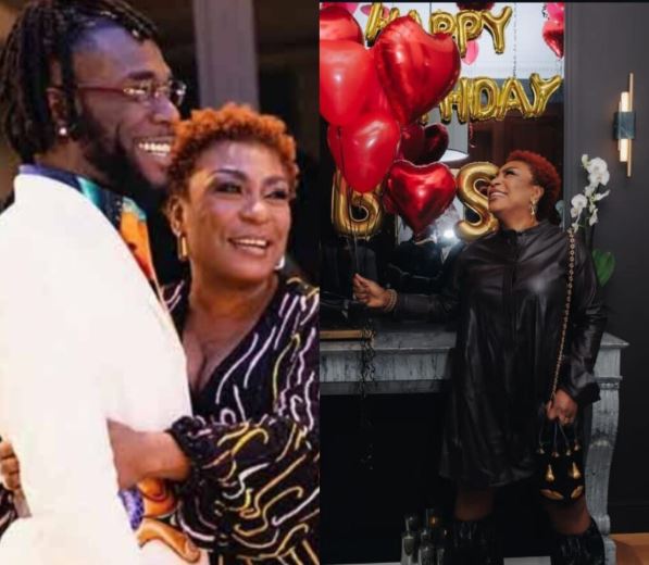 Burna Boy's mum overjoyed by surprise birthday celebration