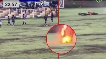 Footballer d!es after being struck by lightning during match