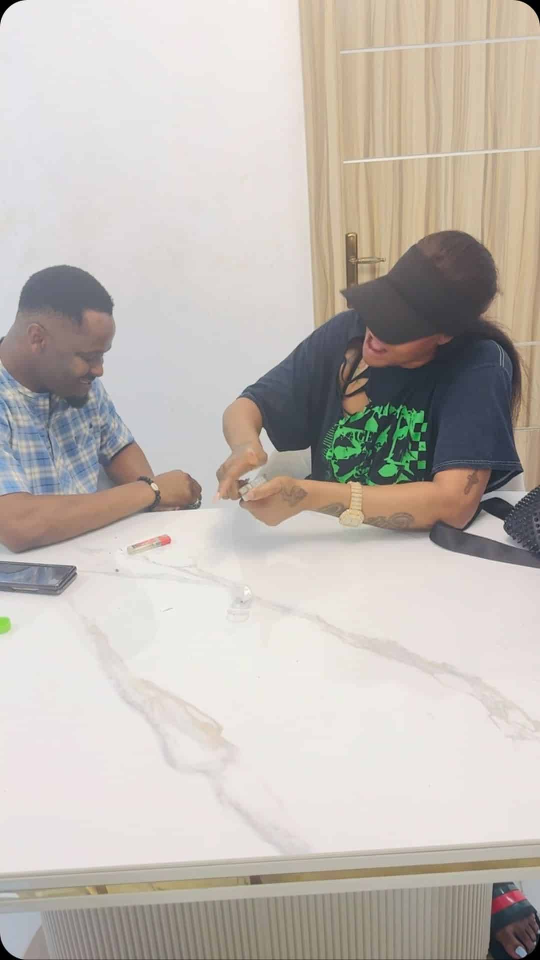 Zubby Michael and Angela Okorie reconcile in fun-filled video