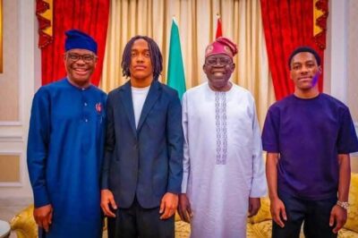 Nyesom Wike takes sons to visit President Tinubu Nyesom Wike takes sons to visit President Tinubu