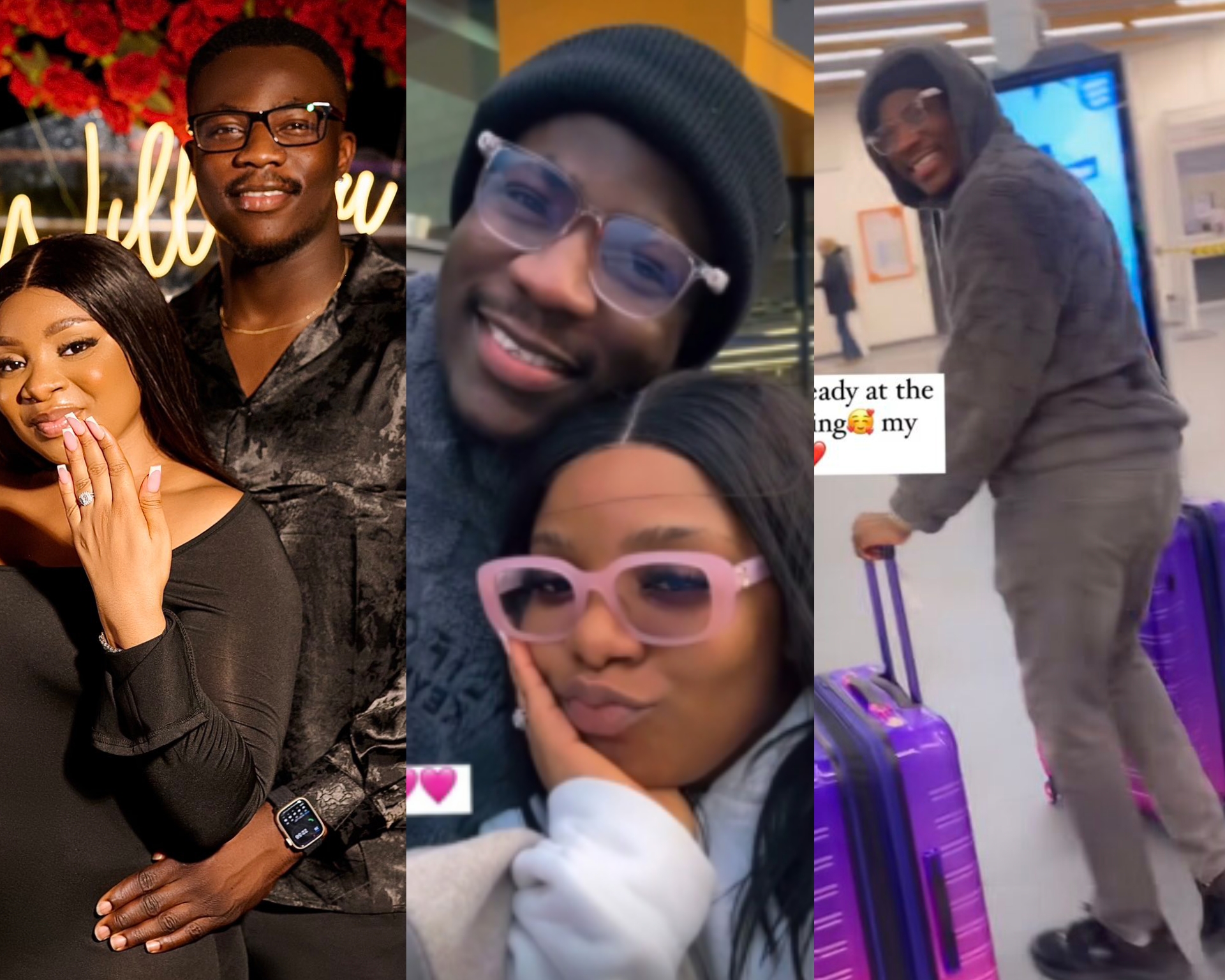 Queen Mercy Atang reunites with husband in the UK Queen Mercy Atang reunites with husband in the UK