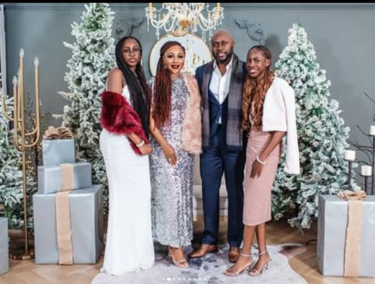Rare photos of Dakore Egbuson-Akande & family