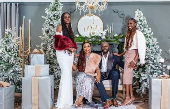 Rare photos of Dakore Egbuson-Akande & family