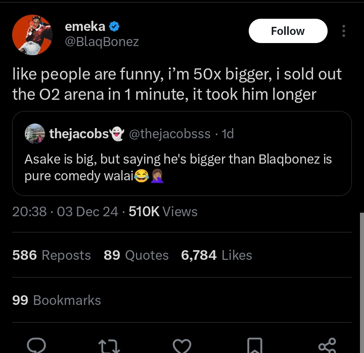 I am 50 times bigger than Asake — Blaqbonez claims