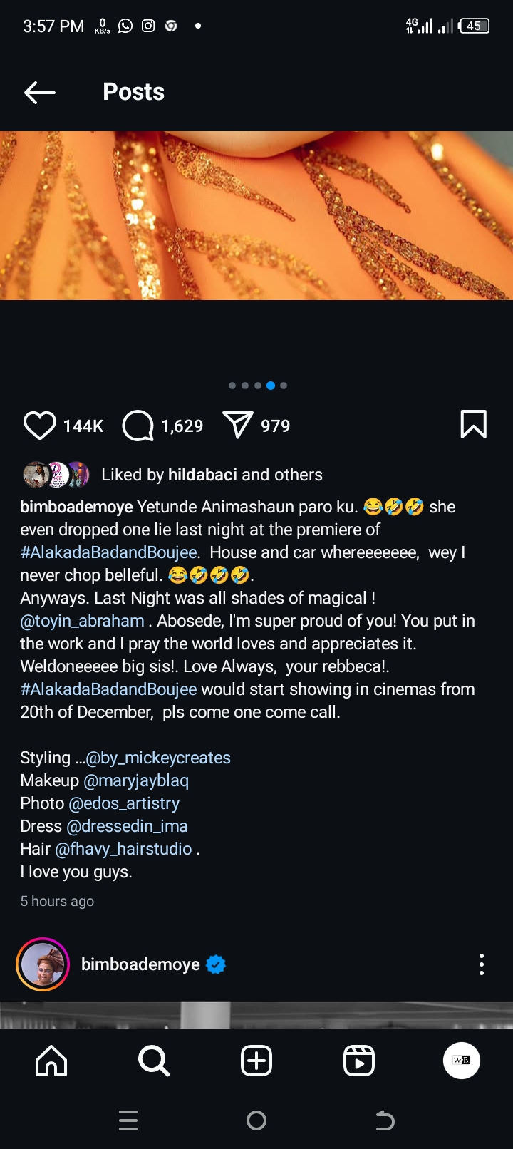 Bimbo Ademoye reacts to Toyin Abraham's claims of her new car and house