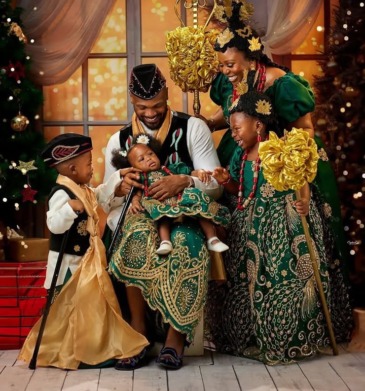 Toyosi Etim Effiong shares cute Christmas family pictures