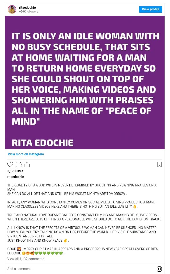 Rita Edochie slams Judy Austin after welcoming Yul Edochie in style