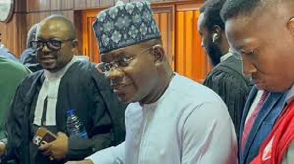 Yahaya Bello arrives High Court for bail hearing Yahaya Bello