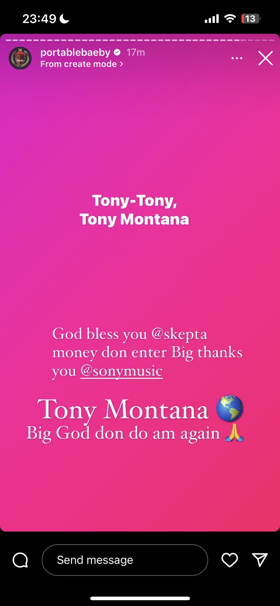 Portable praises Skepta for fairness in "Tony Montana" royalties