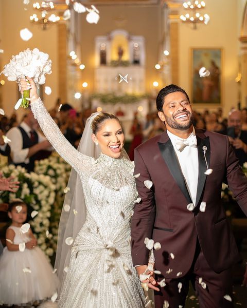 Former Brazil star Hulk marries his ex-wife's NIECE in religious wedding ceremony