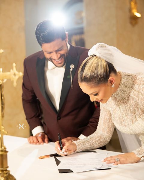Former Brazil star Hulk marries his ex-wife's NIECE in religious wedding ceremony