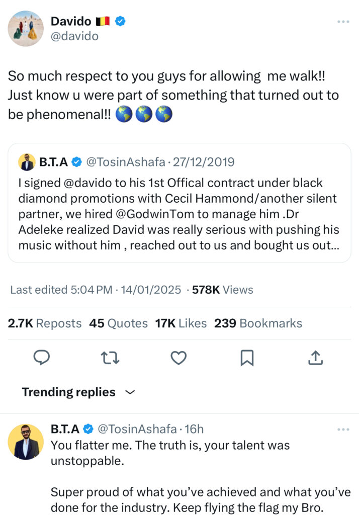Davido reveals why his dad Father bought him out of his record label
