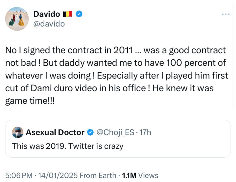 Davido reveals why his dad Father bought him out of his record label
